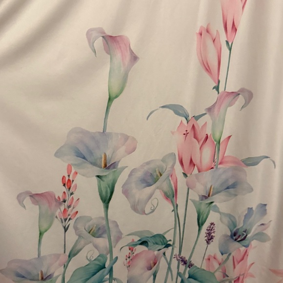 White Floral Calla Lilly Dress size 3xl EUC - Picture 2 of 4